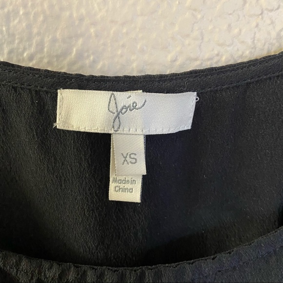 Joie black silk smocked mini dress, xs - Picture 8 of 9